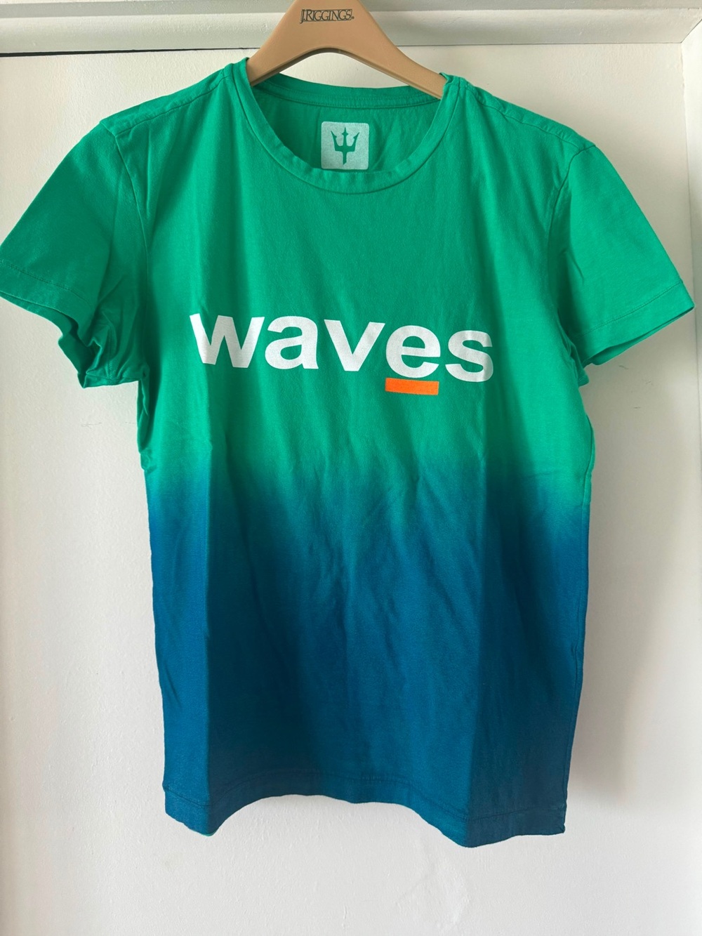 Waves Short Sleeve Tee by TRC - Green/Teal Ombre